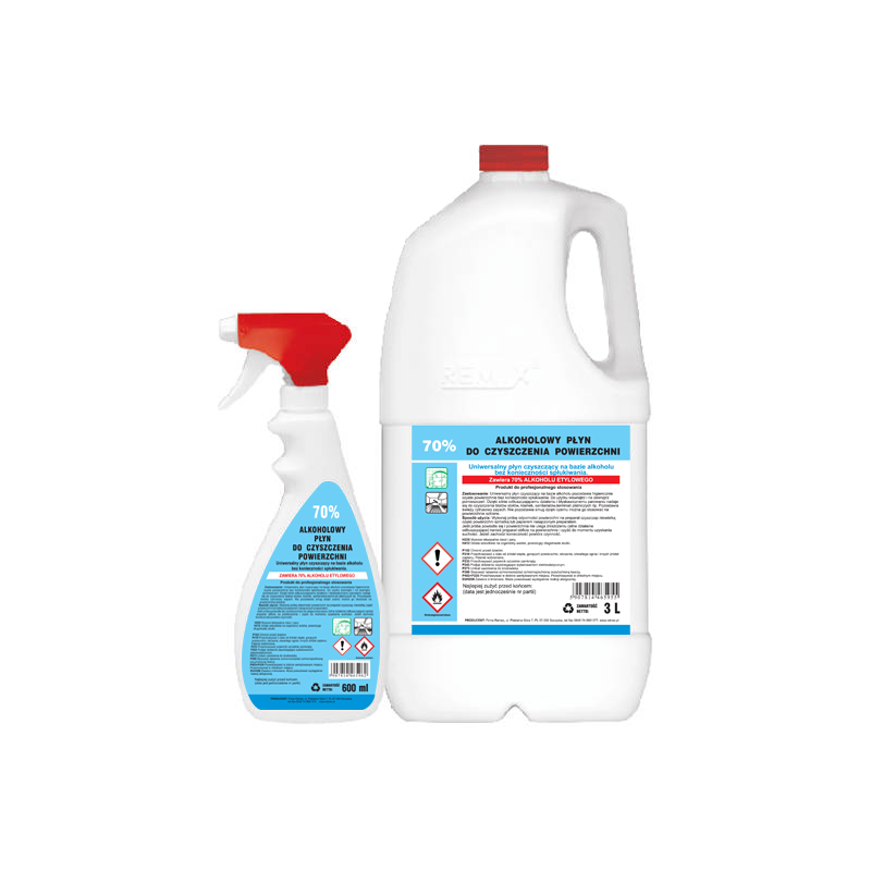 Remix - ALKOHOLOWY PŁYN DO CZYSZCZENIA POWIERZCHNI 0,6 ltr